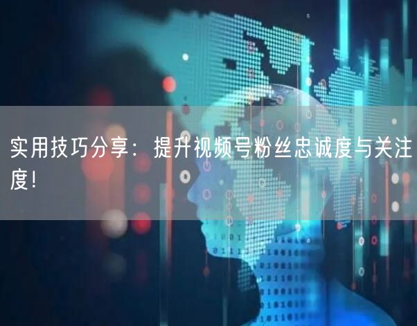 实用技巧分享：提升视频号粉丝忠诚度与关注