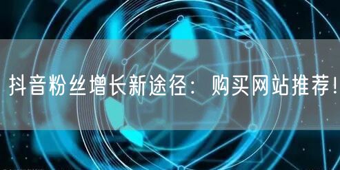 抖音粉丝增长新途径：购买网站推荐！