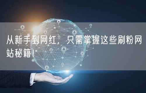 从新手到网红，只需掌握这些刷粉网站秘籍！