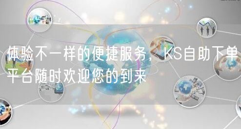 体验不一样的便捷服务，KS自助下单平台随时欢迎您的到来