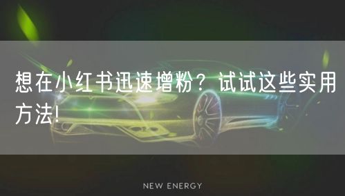 想在小红书迅速增粉？试试这些实用方法!