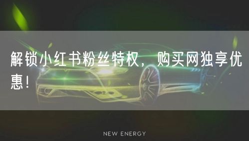 解锁小红书粉丝特权，购买网独享优惠！