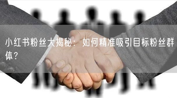 小红书粉丝大揭秘：如何精准吸引目标粉丝群体？