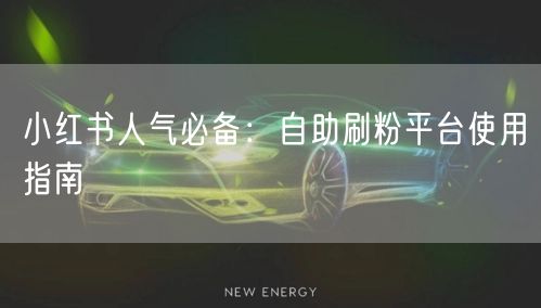 小红书人气必备：自助刷粉平台使用指南