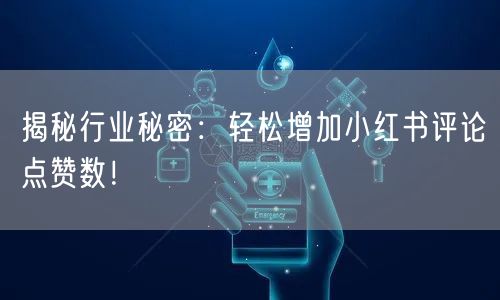 揭秘行业秘密：轻松增加小红书评论点赞数！