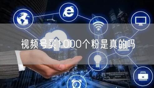 视频号买1000个粉是真的吗