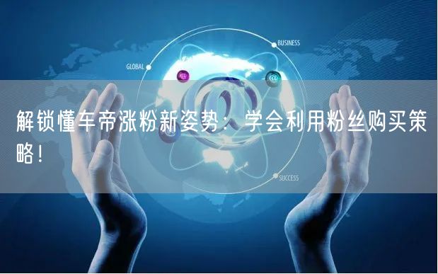 解锁懂车帝涨粉新姿势：学会利用粉丝购买策略！