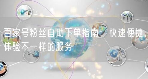 百家号粉丝自助下单指南：快速便捷，体验不一样的服务