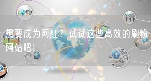 想要成为网红？试试这些高效的刷粉网站吧！