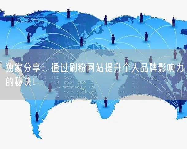 独家分享：通过刷粉网站提升个人品牌影响力的秘诀！