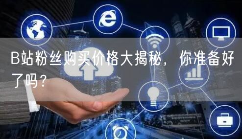 B站粉丝购买价格大揭秘，你准备好了吗？