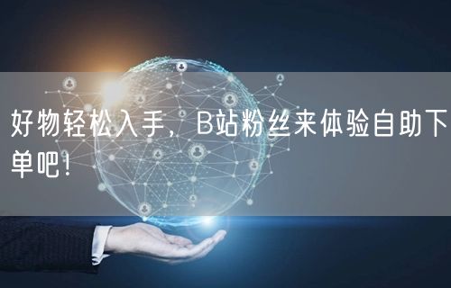 好物轻松入手，B站粉丝来体验自助下单吧！