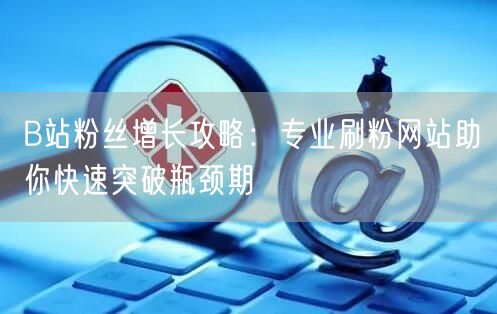 B站粉丝增长攻略：专业刷粉网站助你快速突破瓶颈期