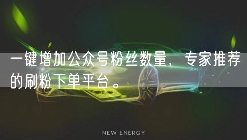 一键增加公众号粉丝数量，专家推荐的刷粉下单平台。