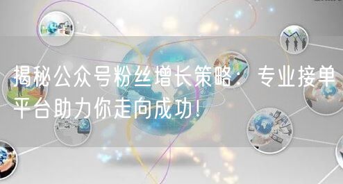 揭秘公众号粉丝增长策略：专业接单平台助力你走向成功！