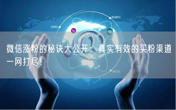 微信涨粉的秘诀大公开：真实有效的买粉渠道一网打尽！