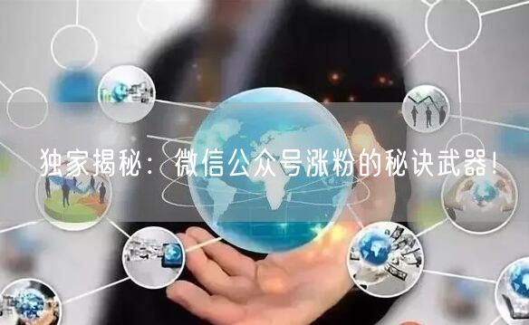 独家揭秘：微信公众号涨粉的秘诀武器！